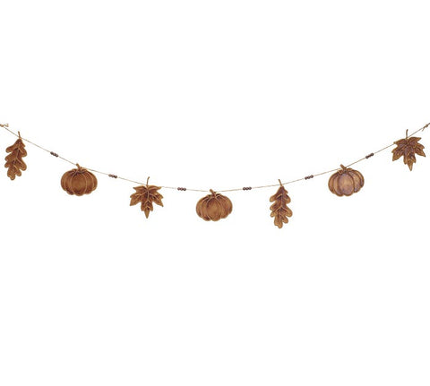 Copper Leaf Pumpkin Garland