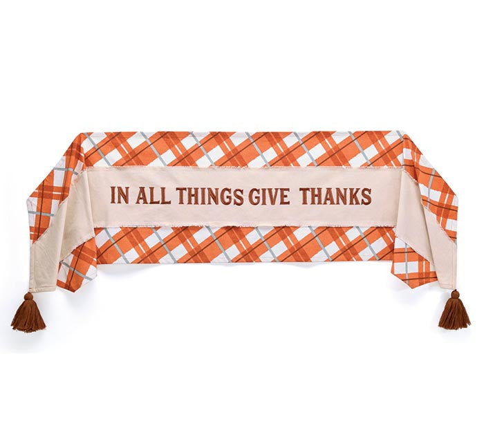 In All Give Thanks Table Runner