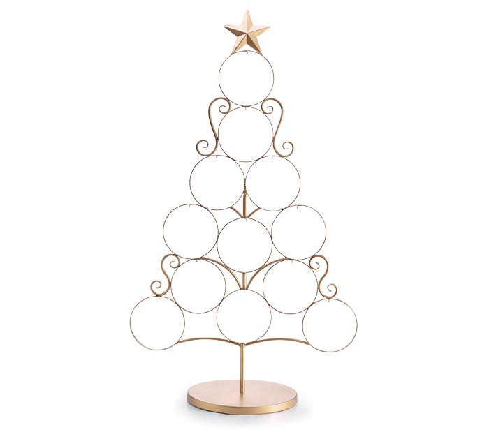 GOLD ORNAMENT DISPLAY TREE