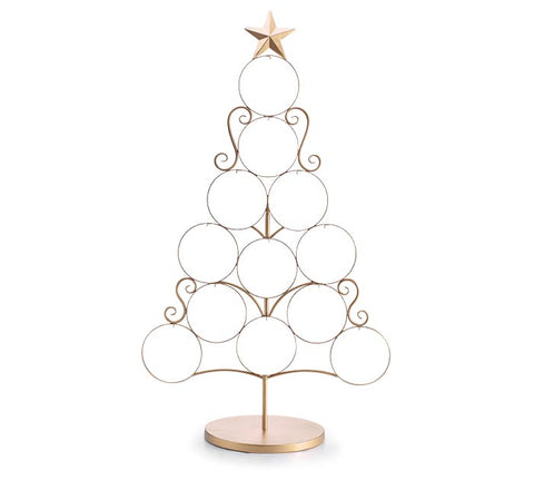 GOLD ORNAMENT DISPLAY TREE