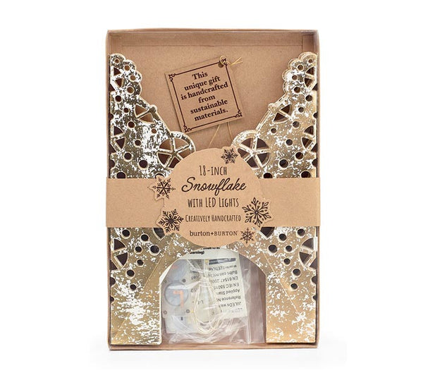 Gold Lighted Paper Snowflake