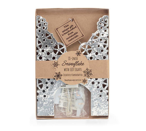 Silver Lighted Paper Snowflake
