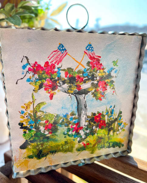 Gallery Mini || Patriotic Birdbath