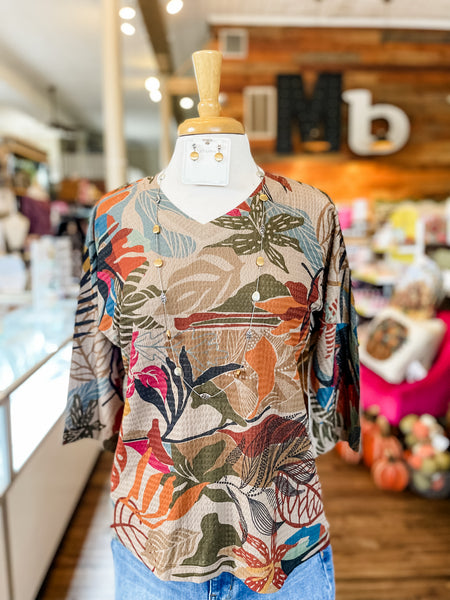 Ali Miles || Matilda Floral Knit Popover