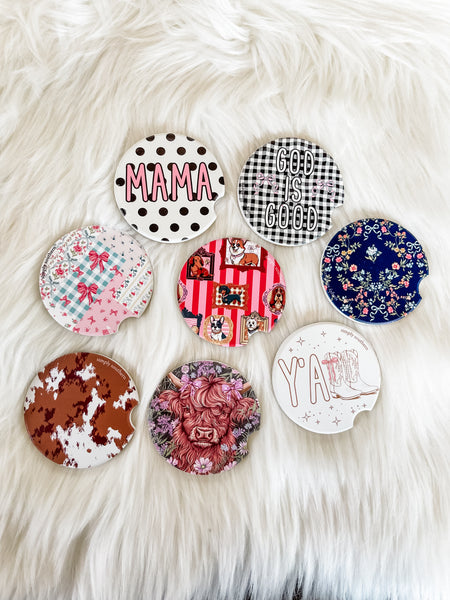 Car Coasters in Fun Prints