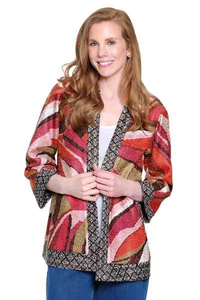 Alexis Reversible Kimono Jacket || Pink Print