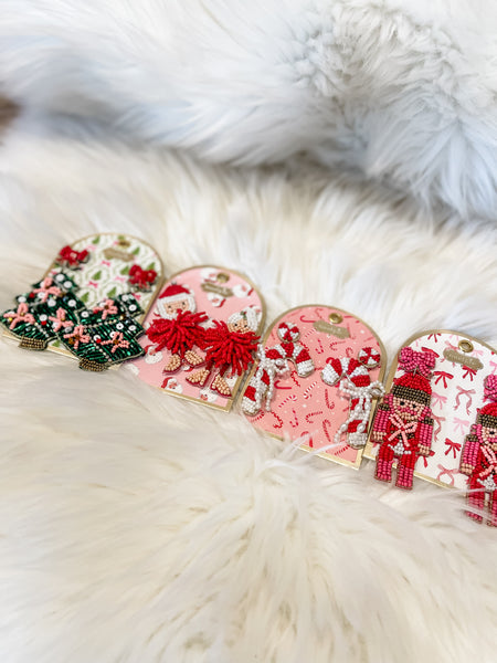 HOLIDAY BEADED EARRINGS