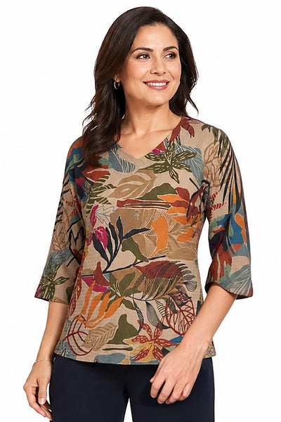 Ali Miles || Matilda Floral Knit Popover