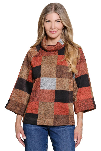 Ali Miles || Alice Woven Popover Tunic - Plaid