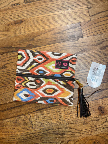 Aztec Rust Makeup Junkie Bag