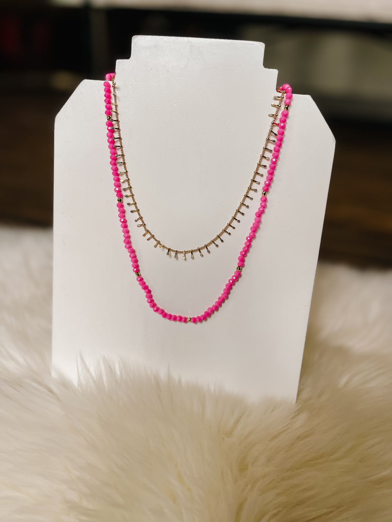 Leilani Necklace || Pink