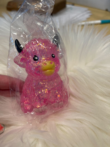 Glitter Highland Cow Squishy