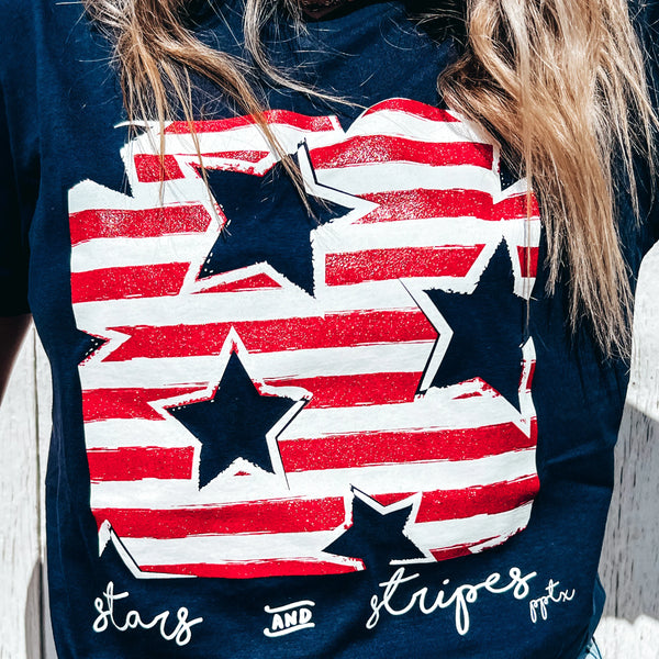 Stars & Strips V-neck Tee