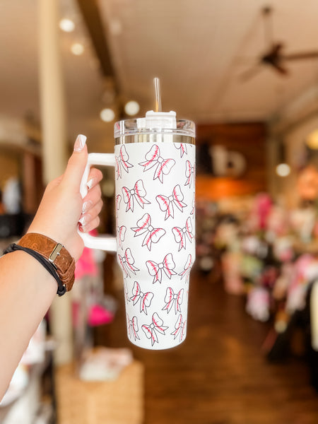 Baseball Bow 40oz Tumbler