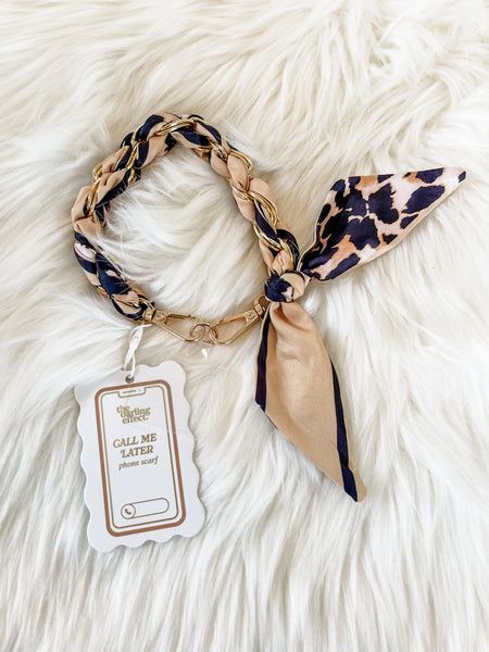 Call Me Later Phone Scarf || Cheetah