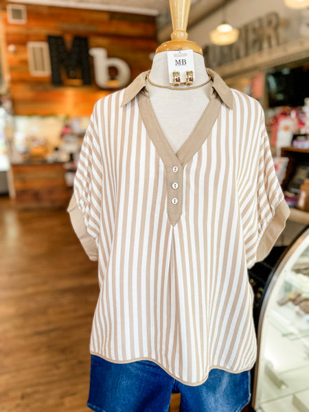 Daphne Striped Oversized Top