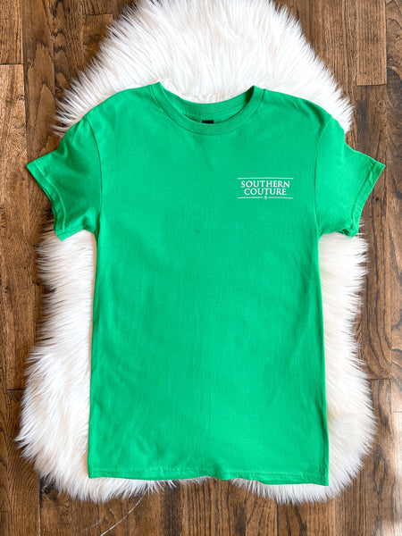 Retro Santa Tee - Irish Green