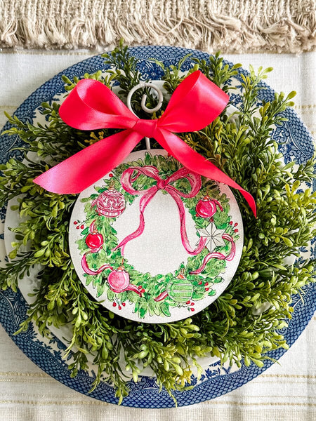 Beck's Pink Wreath Ornament