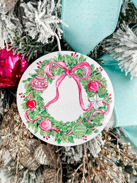 Beck's Pink Wreath Ornament