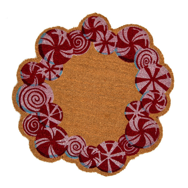 Round Peppermint Coir Mat