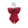 Burgundy Velvet Bow Metal Ornament