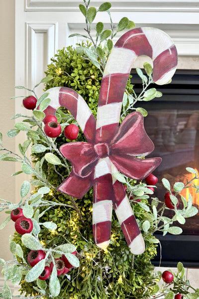 Burgundy Velvet Twisted Candy Canes