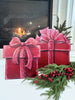 Burgundy Velvet Gift Boxes Metal Stake