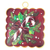 Mini Scallop Art  || Burgundy Candy Cane
