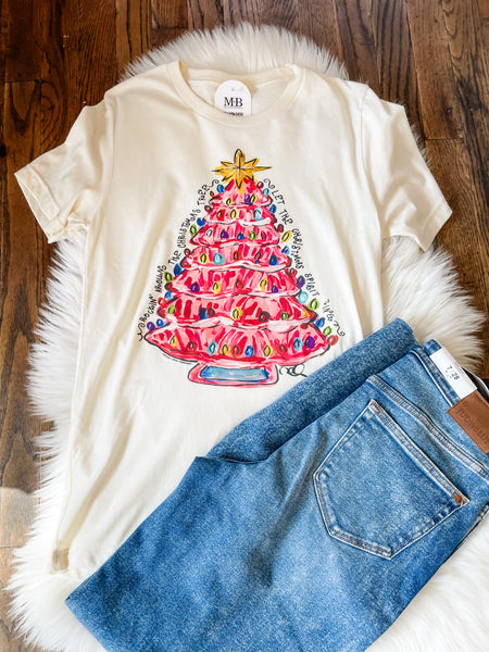 Callie's Pink Christmas Tree Tee