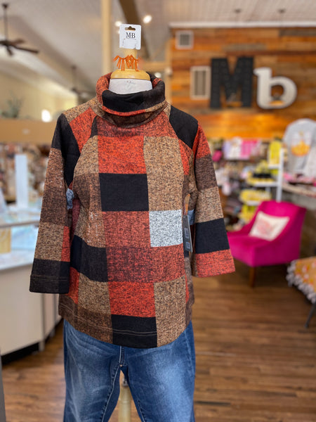 Ali Miles || Alice Woven Popover Tunic - Plaid