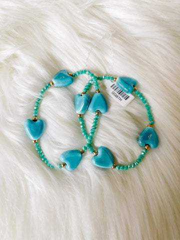 Heart Bracelet || Turquoise