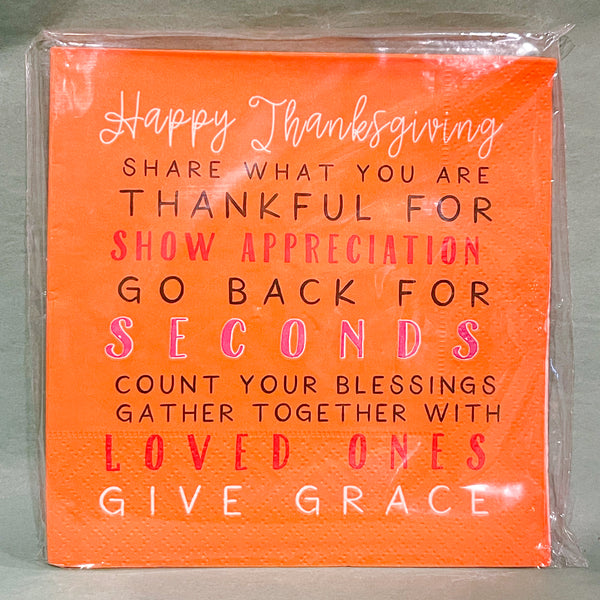 THANKSGIVING COCKTAIL NAPKIN SET