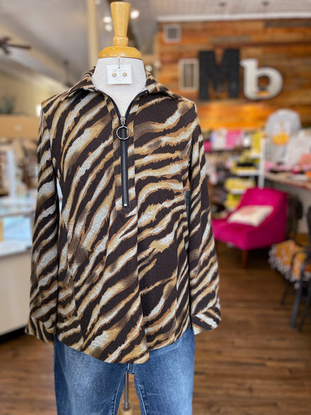 Ali Miles || Audrey Zebra Print Tunic