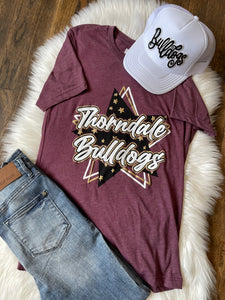 Star Town & Mascot Spirit Tee || Thorndale Bulldogs