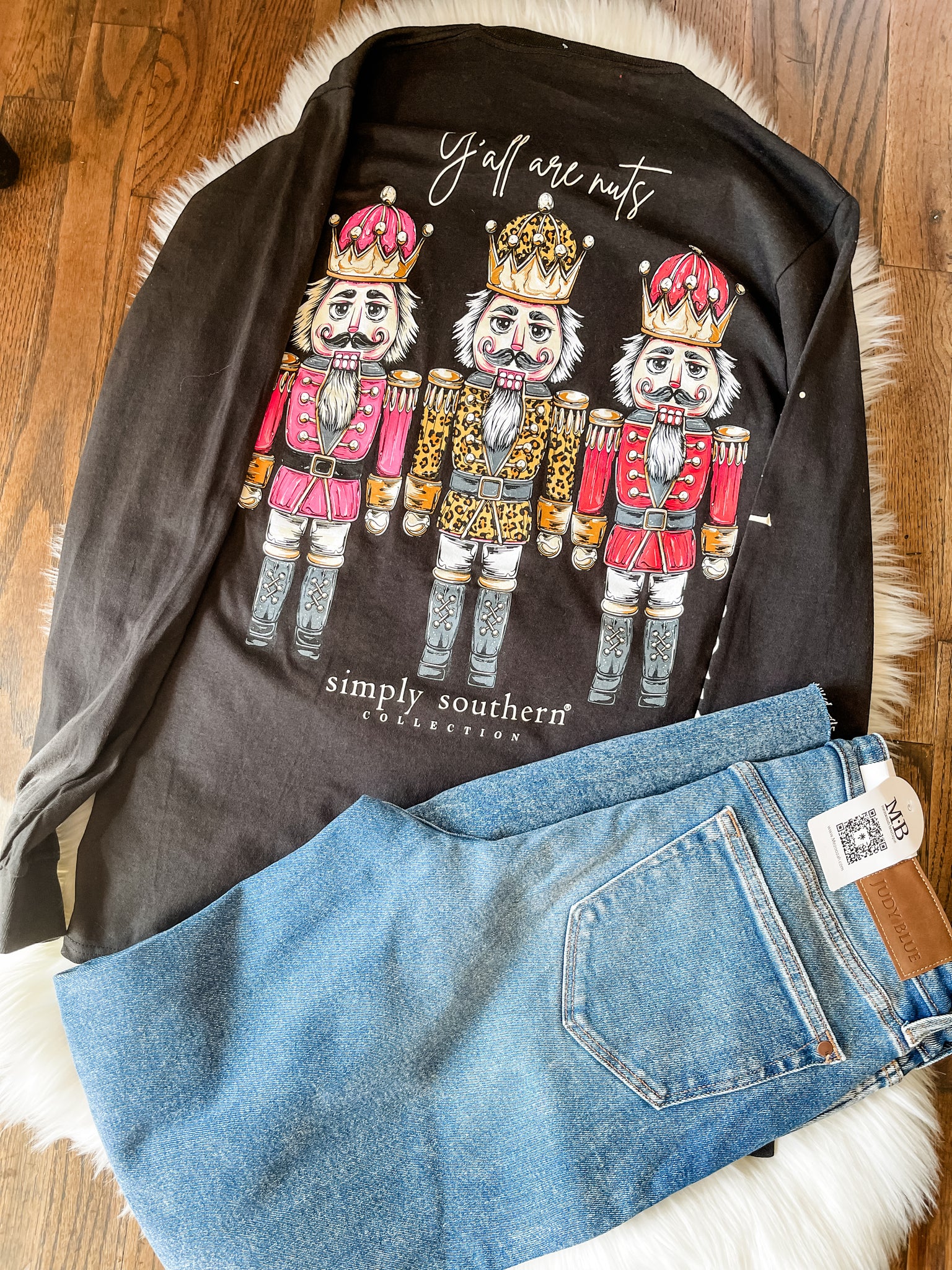 Y'all Are Nuts LS Nutcracker Tee