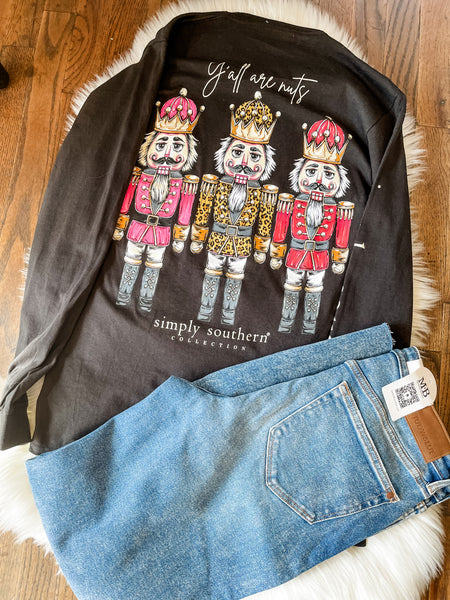 Y'all Are Nuts LS Nutcracker Tee