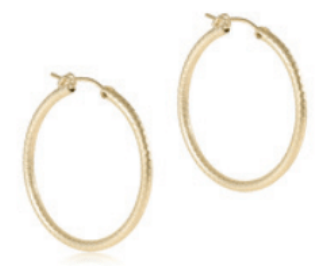 enewton ||  ROUND GOLD 1.25" HOOP EARRINGS - TEXTURED