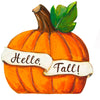 Hello Fall Banner Pumpkin