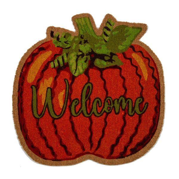Welcome Pumpkin Coir Mat