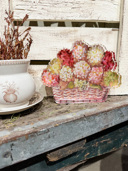 Acrylic Hydrangea Basket Sitter