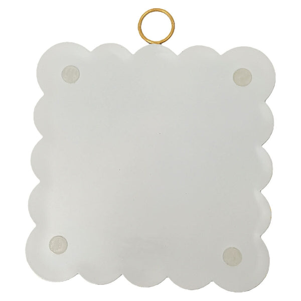 Mini Scallop Art  || Gilded White Pumpkin