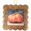 Mini Scallop Art  || Gilded Orange Pumpkin