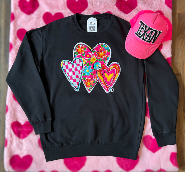 Callie Ann's Trio of Hearts Sweatshirt