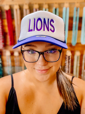 Mascot Embroidered Hat || Lions