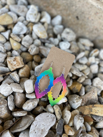 Neon Tie Dye Earrings