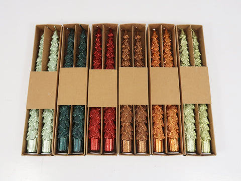 10" Metallic Tree Taper Candle