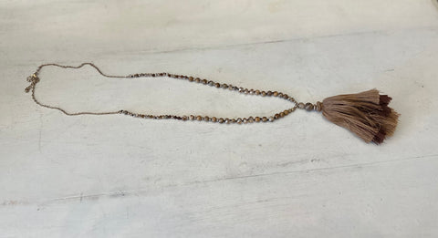 Brown Tassel Necklace