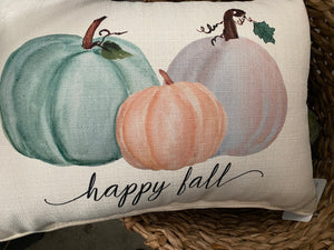 Pumpkin Trio Pillow With Piping