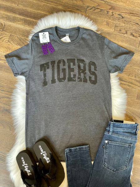 SS Preppy Mascot Tee || GRAY TIGERS