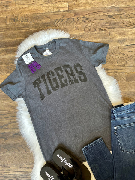 SS Preppy Mascot Tee || GRAY TIGERS